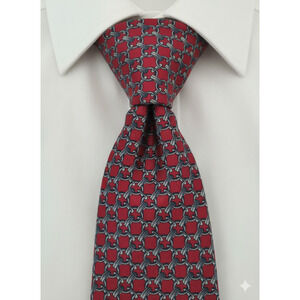 Bert Pulitzer for Lord & Taylor red chainmail tie - 59"
